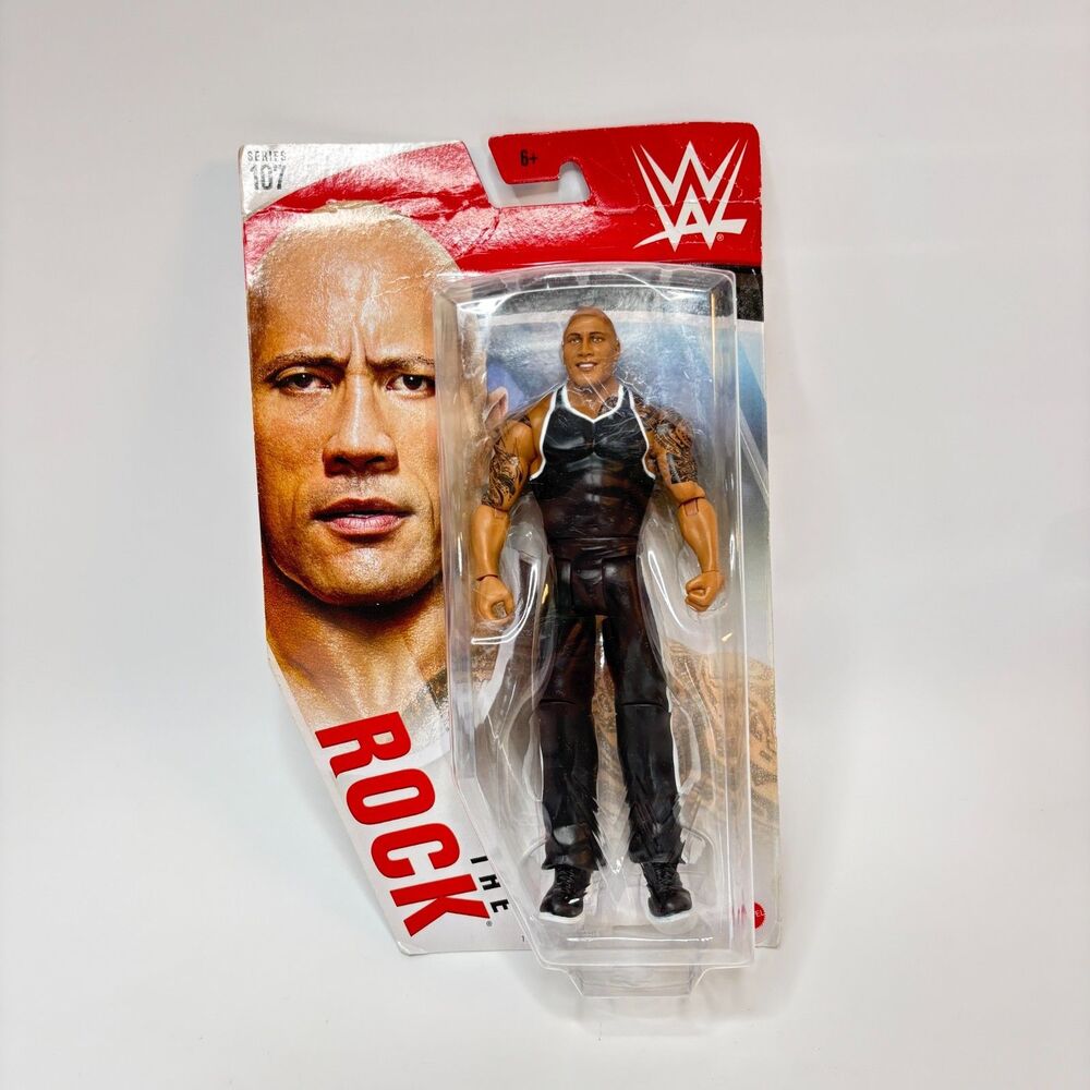 NWT in Box MATTEL WWE Series 107 The Rock/Dwayne Johnson Wrestling Action Figure